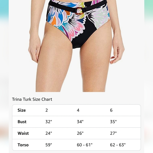 Trina Turk Floral High-Waisted Hipster Bikini Bottom - Picture 3 of 8